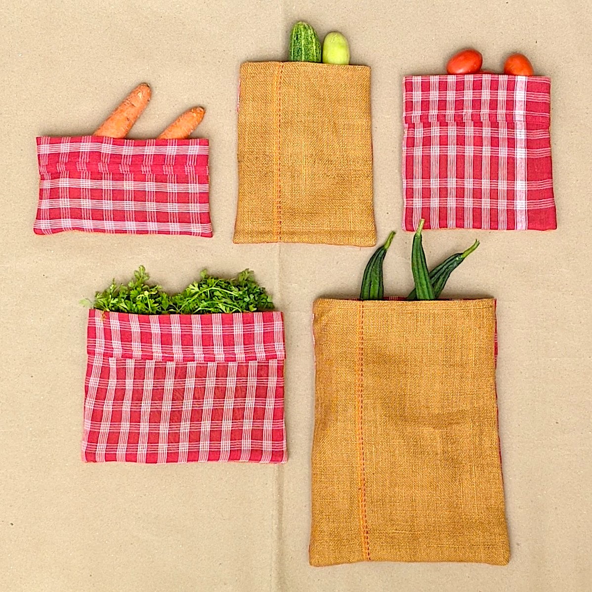 SHOBJI Fridge Bag Set for Veggies and Fruits - Image 5