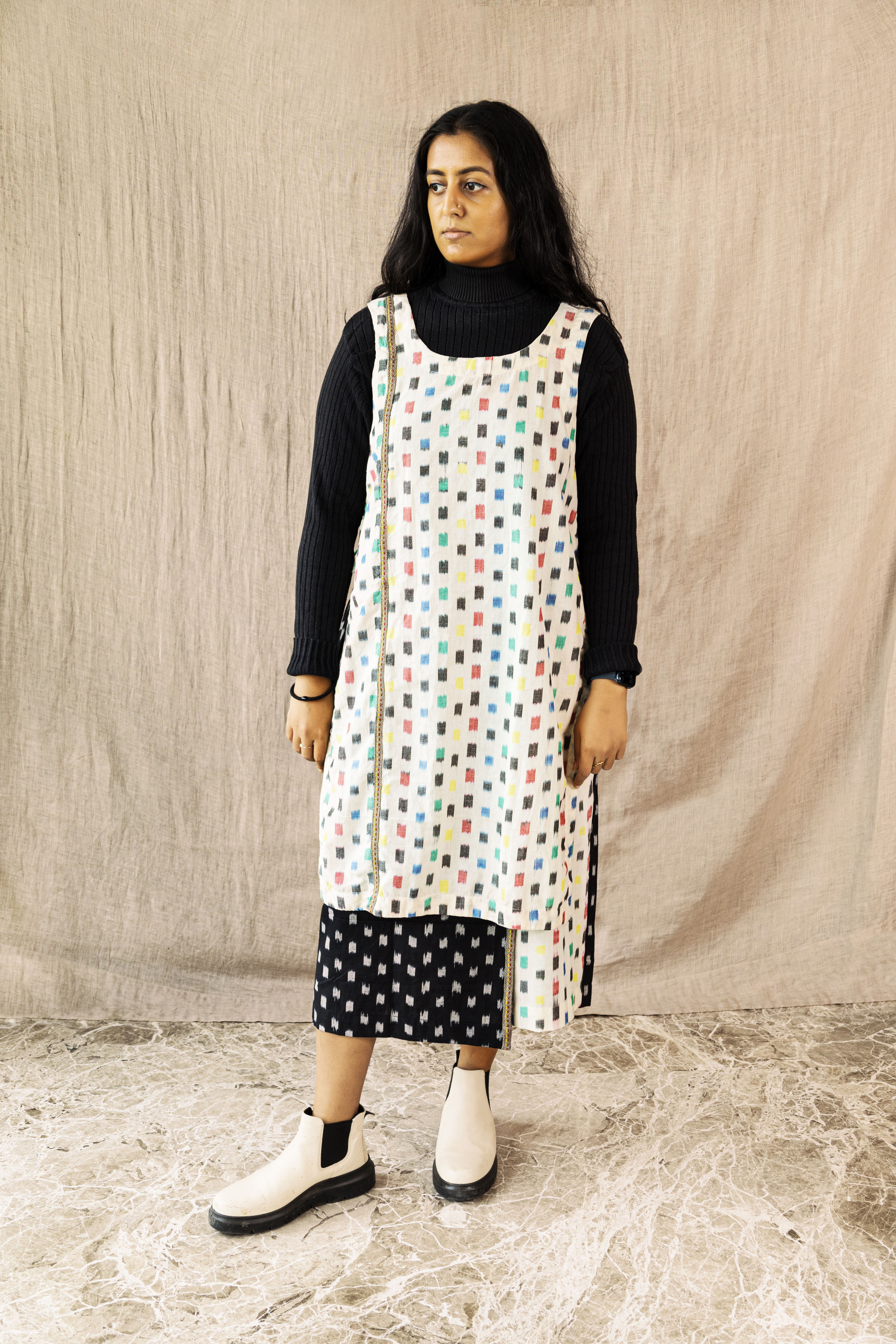 SHAAJ Maxi BLACKnWHITE Coord Set - only Top - Image 11