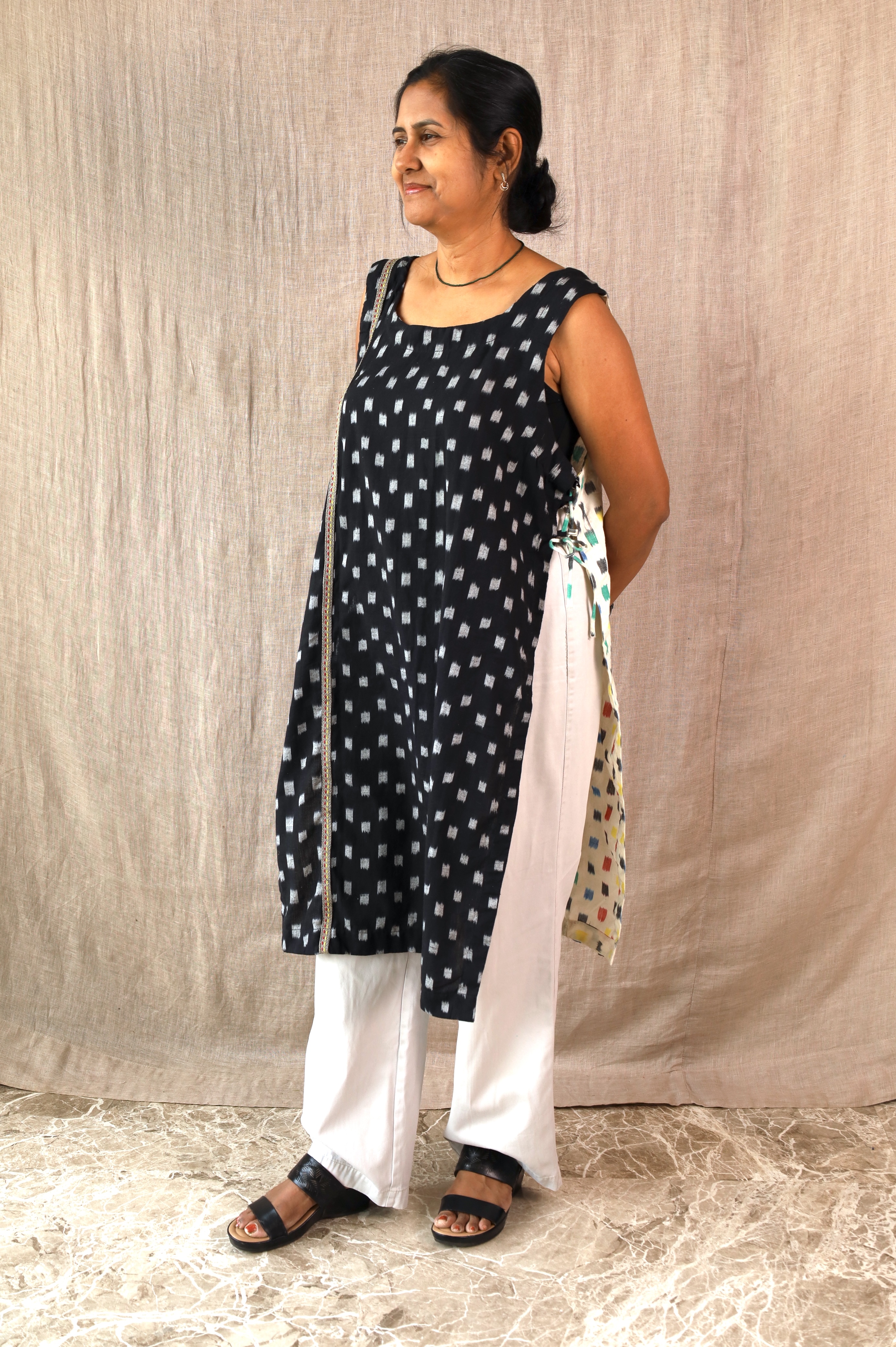 SHAAJ Maxi BLACKnWHITE Coord Set - only Top - Image 7